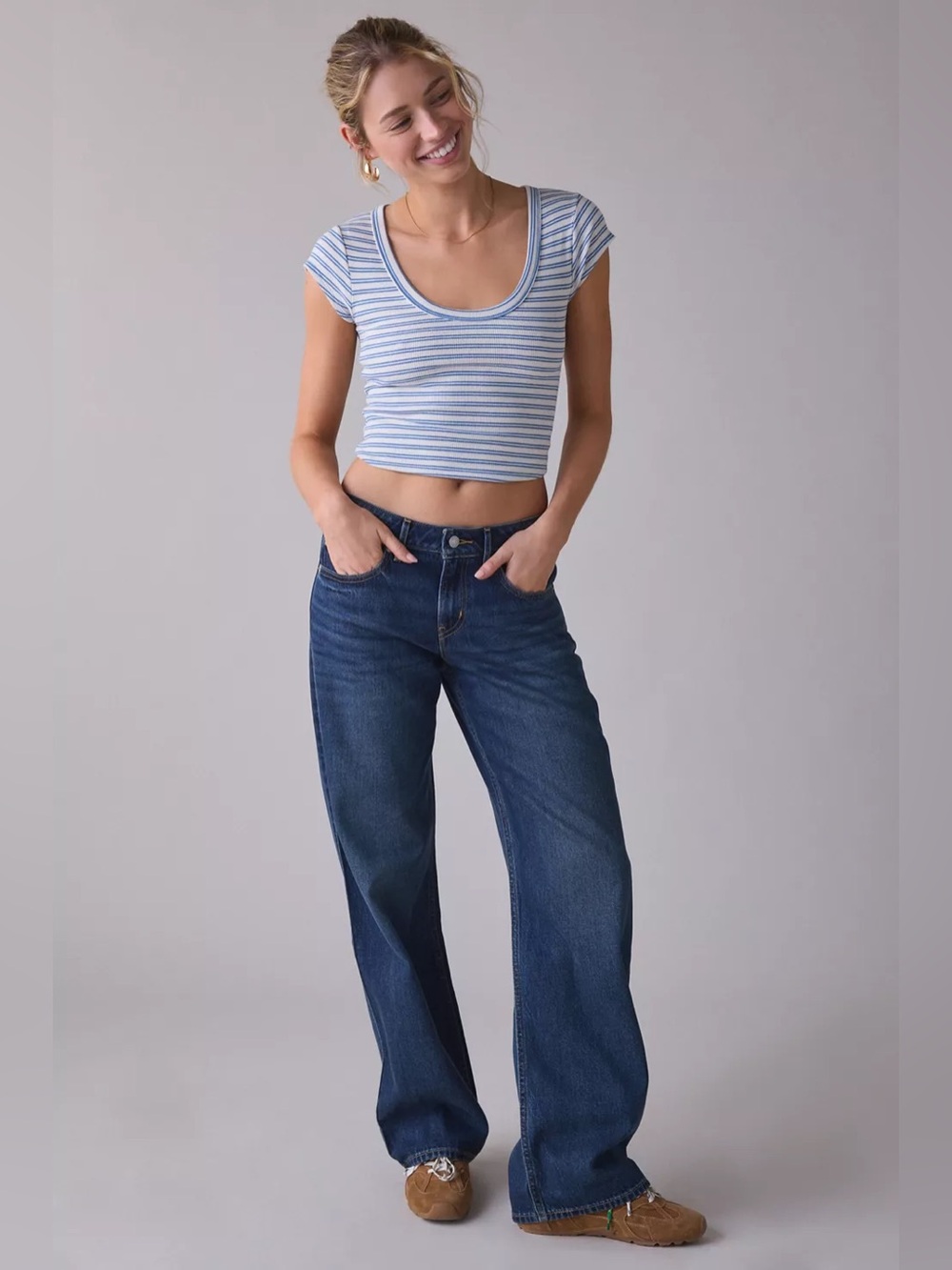 Levi’s Raw Hem Loose Low Jeans
